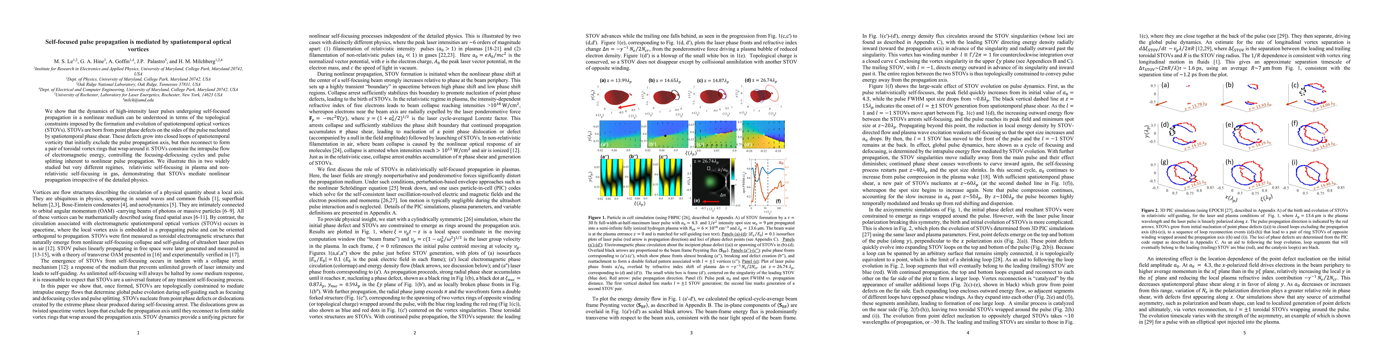 Thumbnail for Self-focused pulse propagation is mediated by spatiotemporal optical
  vortices