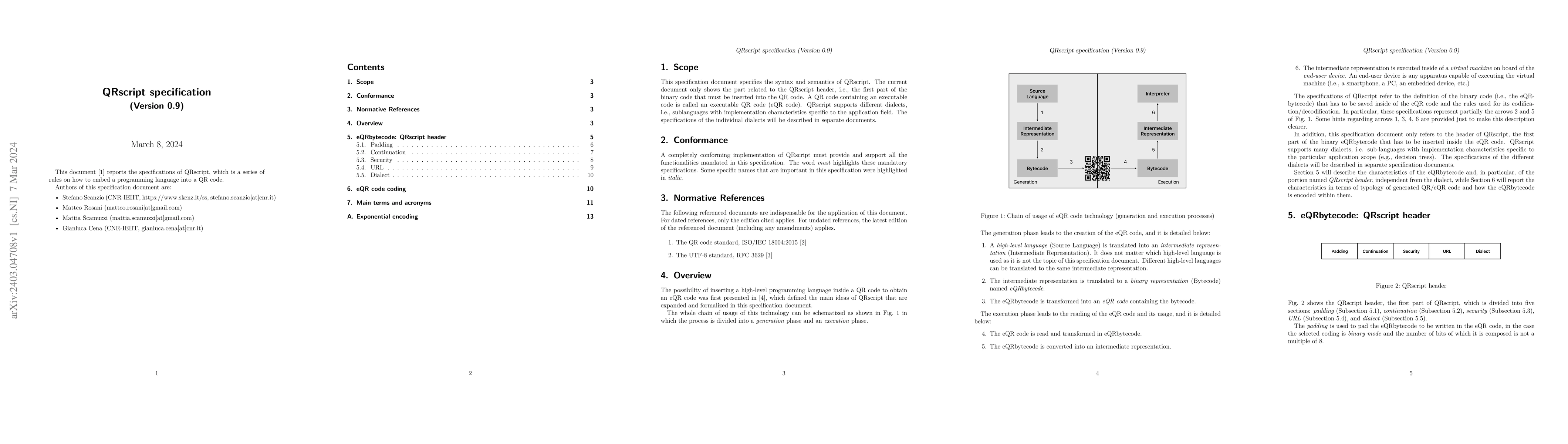 Thumbnail for QRscript specification