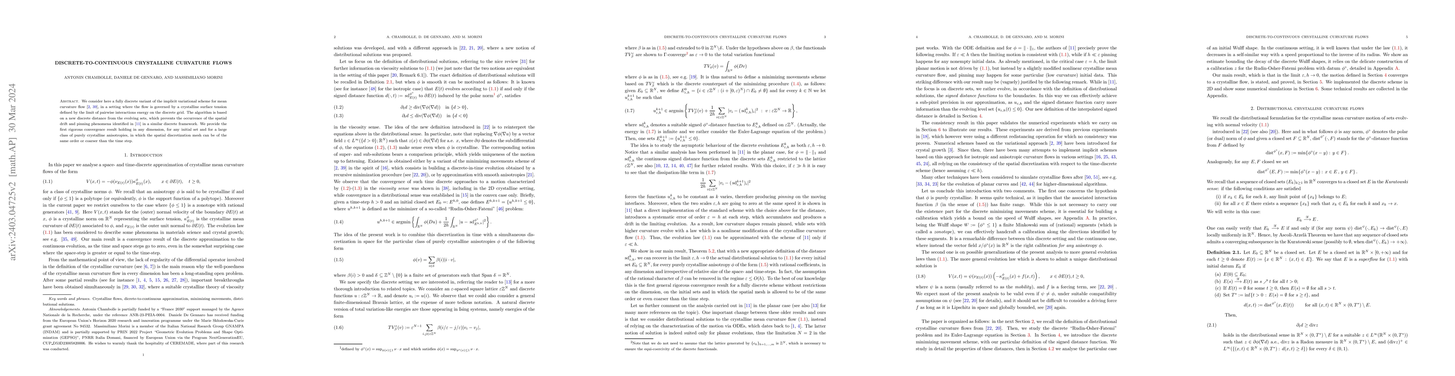 Thumbnail for Discrete-to-continuous crystalline curvature flows