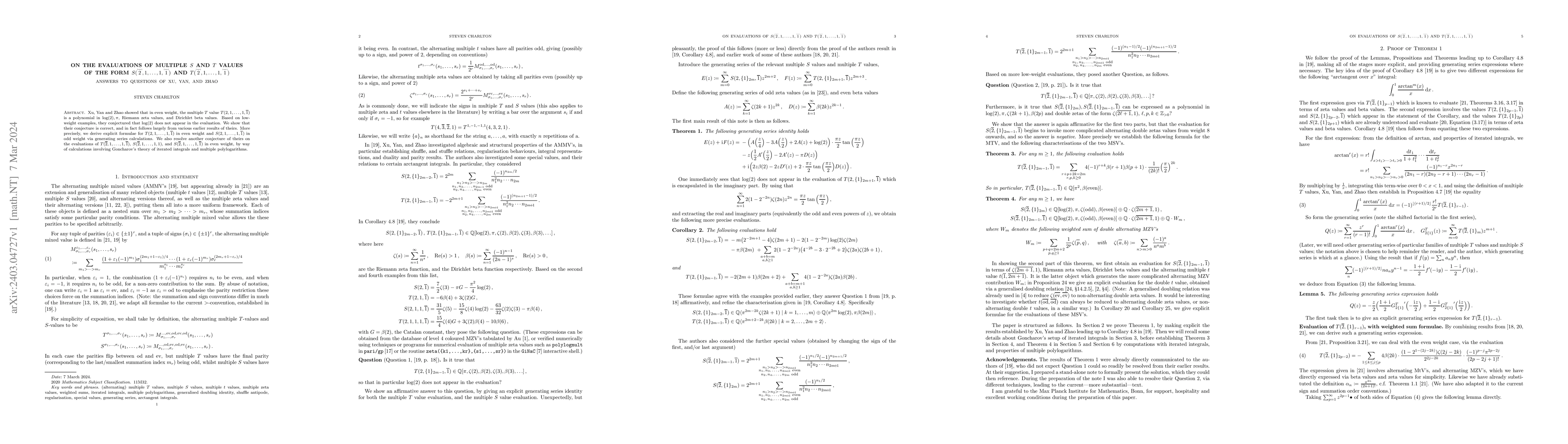 Thumbnail for On the evaluations of multiple $S$ and $T$ values of the form
  $S(\overset{{}_{(-)}}{2}, 1, \ldots, 1, \overset{{}_{(-)}}{1})$ and
  $T(\overset{{}_{(-)}}{2}, 1, \ldots, 1, \overset{{}_{(-)}}{1})$