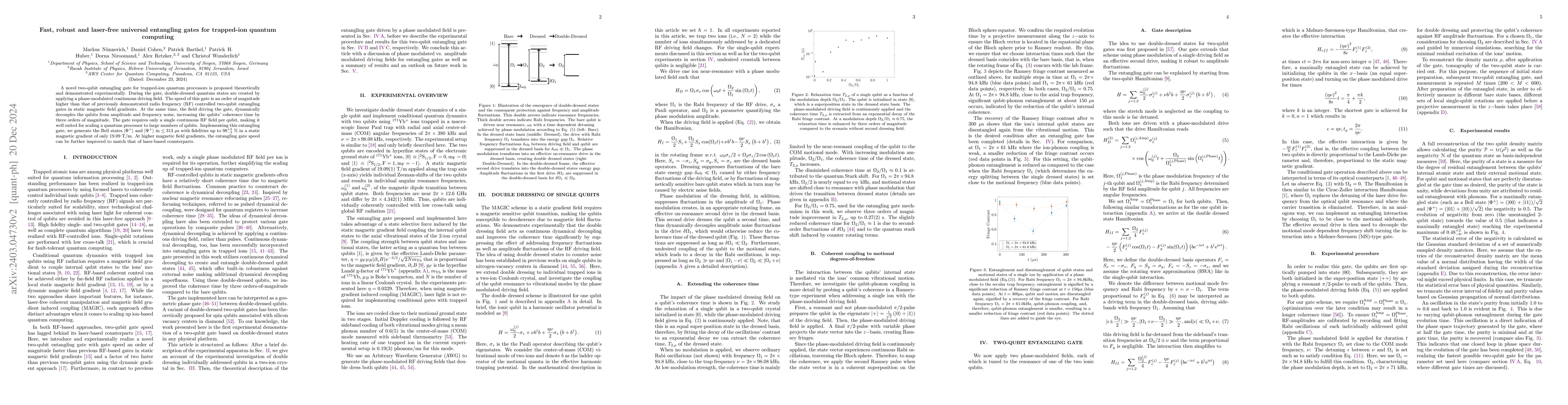 Thumbnail for Fast, robust and laser-free universal entangling gates for trapped-ion
  quantum computing