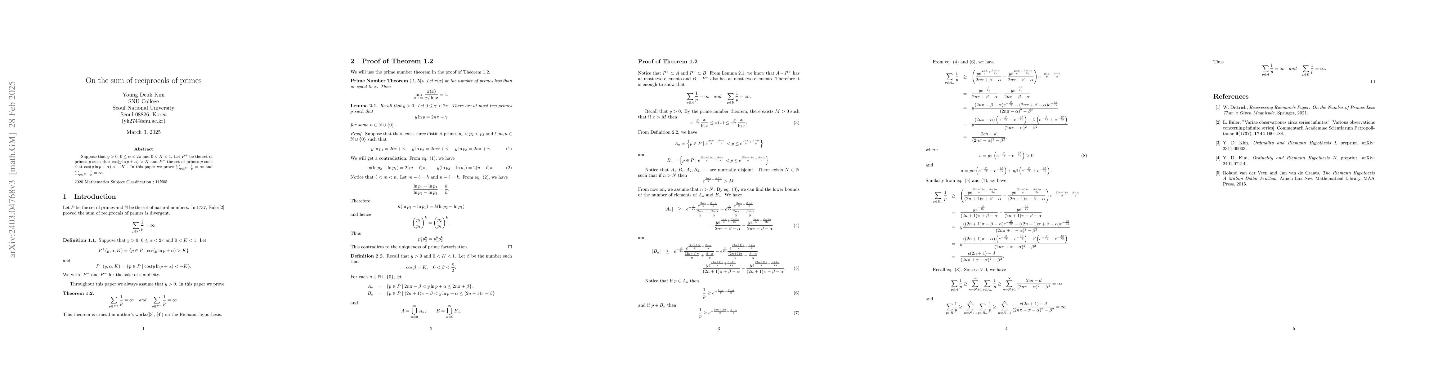 Thumbnail for On the sum of reciprocals of primes