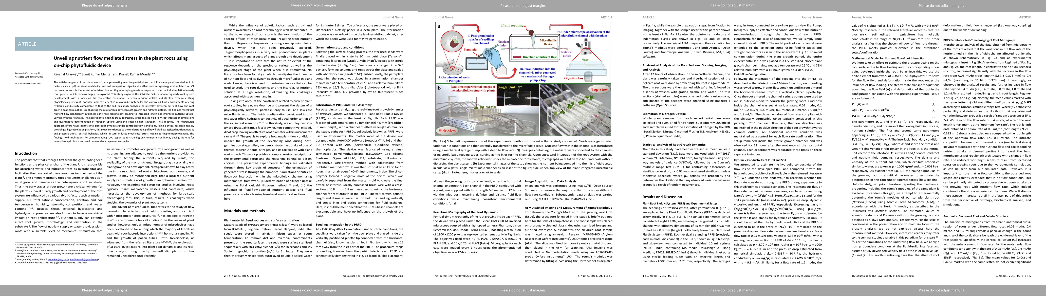 Thumbnail for Unveiling nutrient flow mediated stress in the plant roots using on-chip
  phytofluidic device