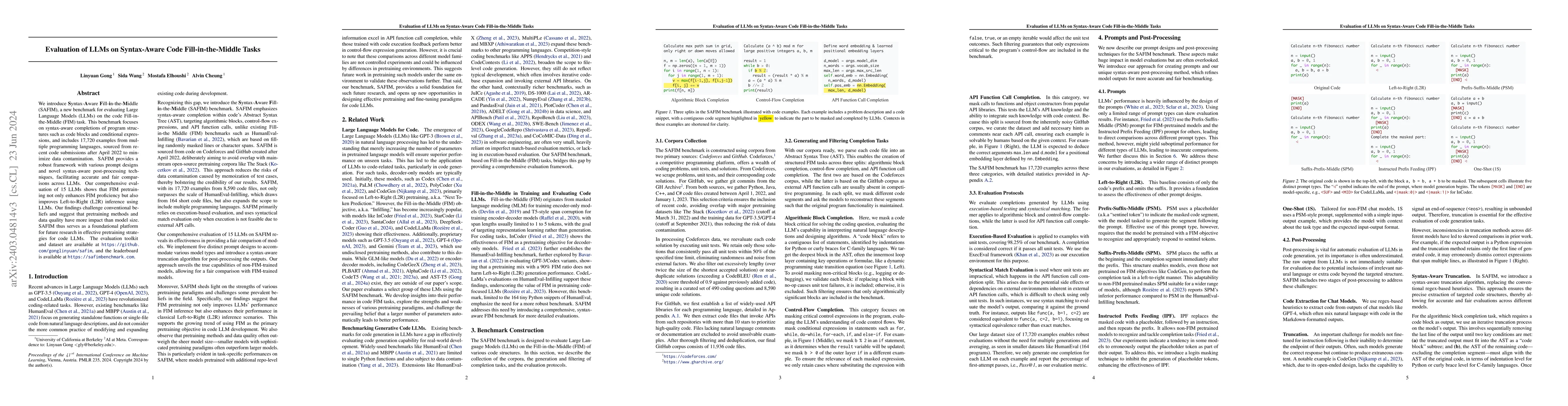 Thumbnail for Evaluation of LLMs on Syntax-Aware Code Fill-in-the-Middle Tasks