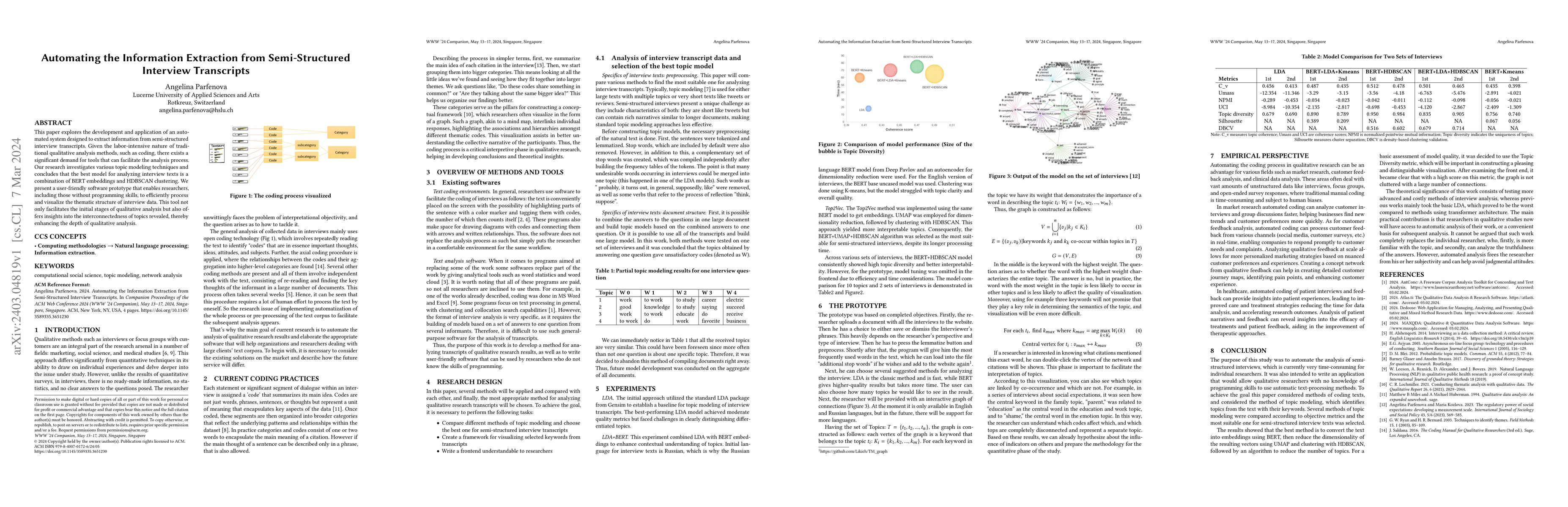 Thumbnail for Automating the Information Extraction from Semi-Structured Interview
  Transcripts