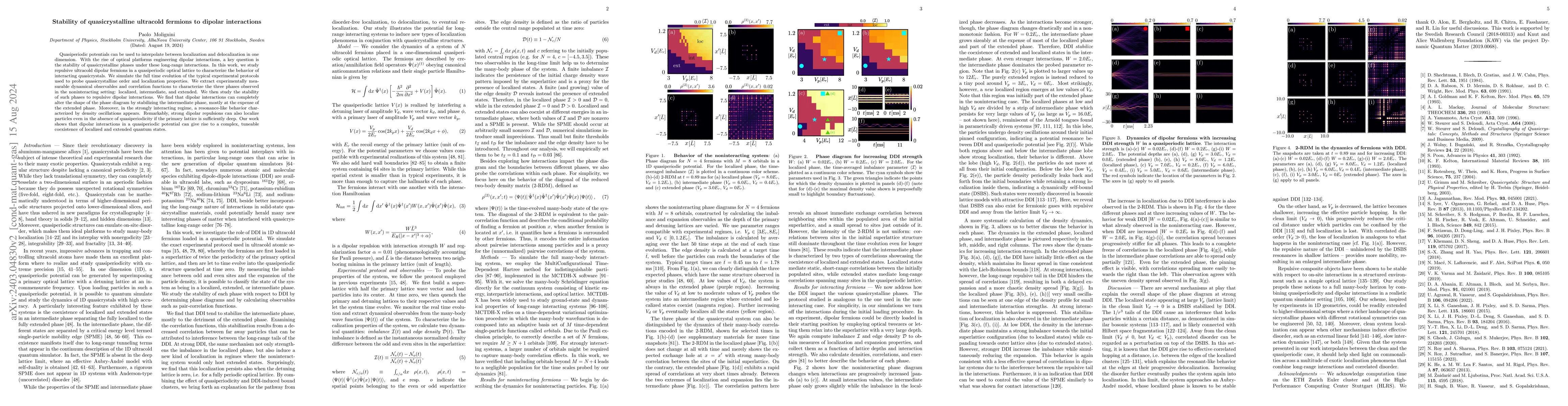 Thumbnail for Stability of quasicrystalline ultracold fermions to dipolar interactions
