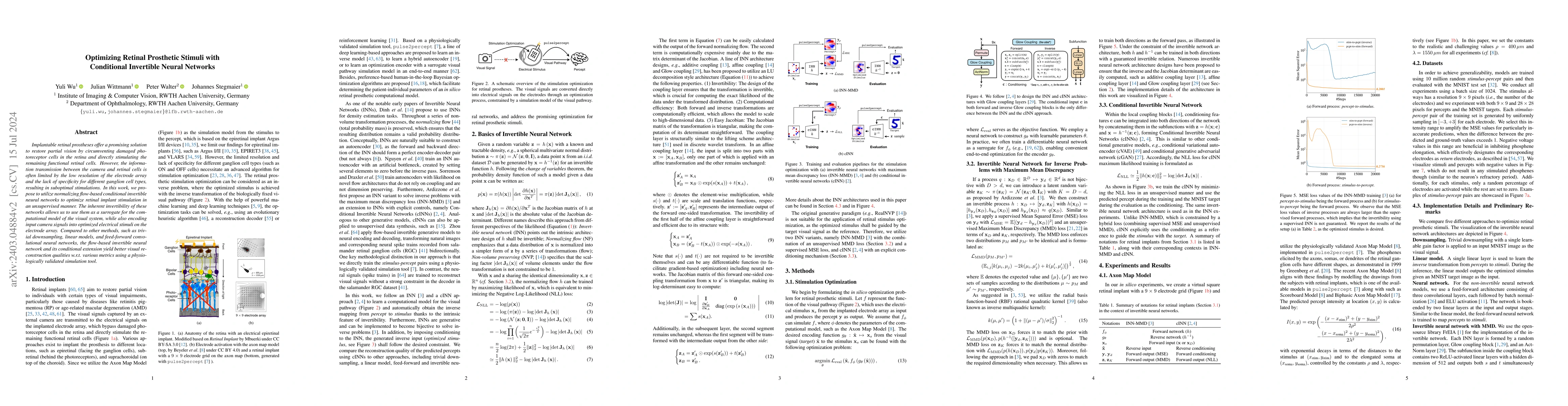 Thumbnail for Optimizing Retinal Prosthetic Stimuli with Conditional Invertible Neural
  Networks