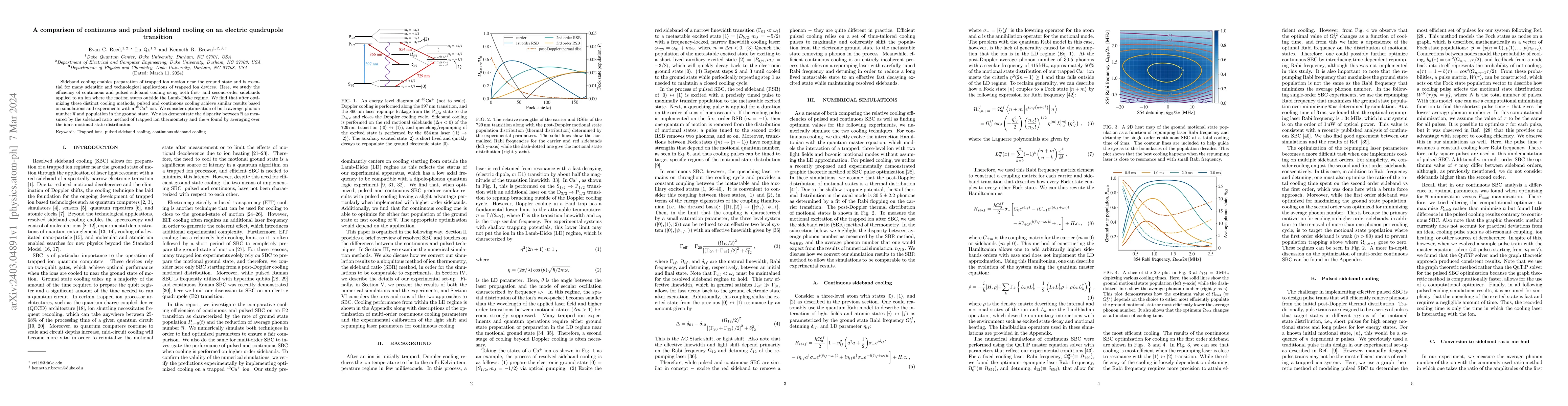 Thumbnail for A comparison of continuous and pulsed sideband cooling on an electric
  quadrupole transition