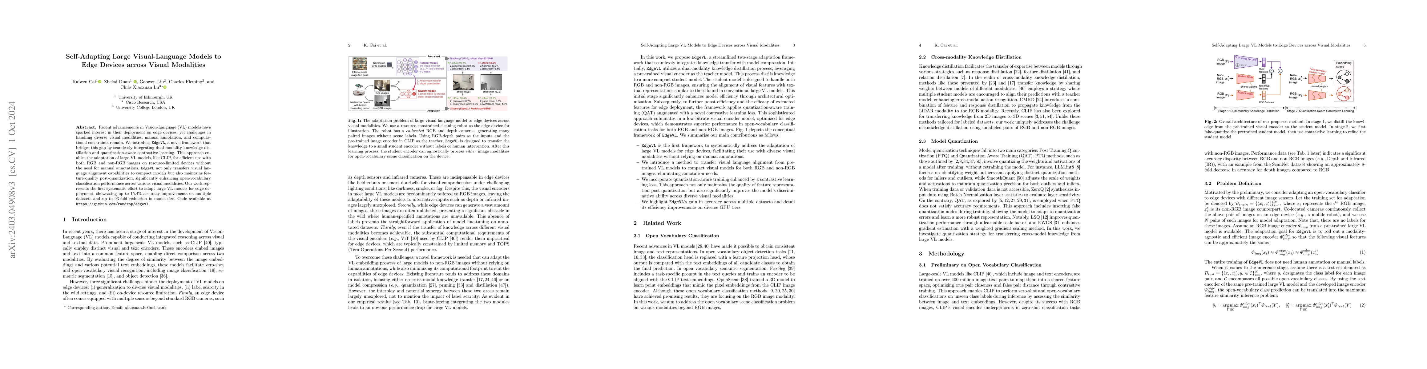 Thumbnail for Self-Adapting Large Visual-Language Models to Edge Devices across Visual
  Modalities