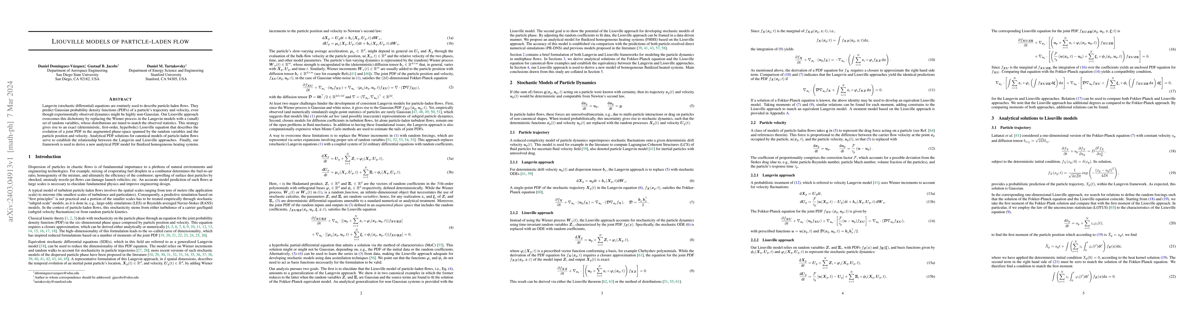 Thumbnail for Liouville models of particle-laden flow