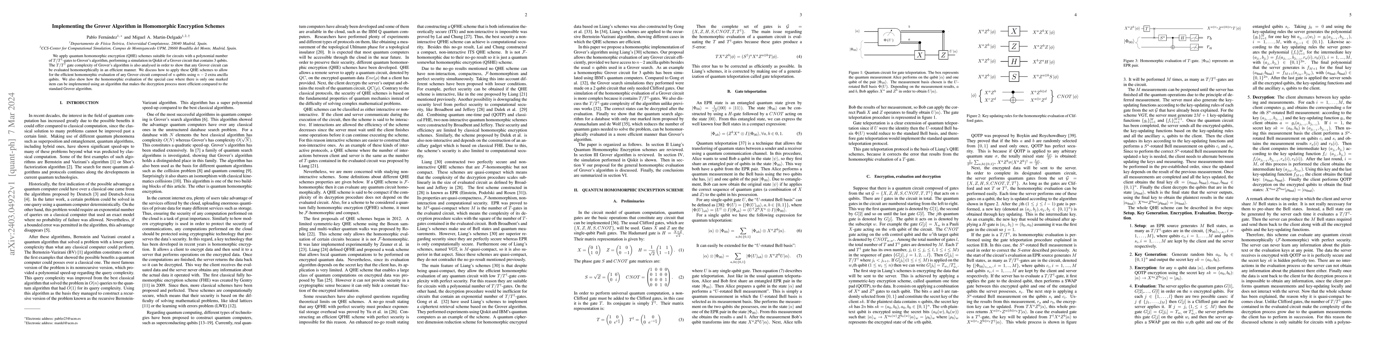 Thumbnail for Implementing the Grover Algorithm in Homomorphic Encryption Schemes