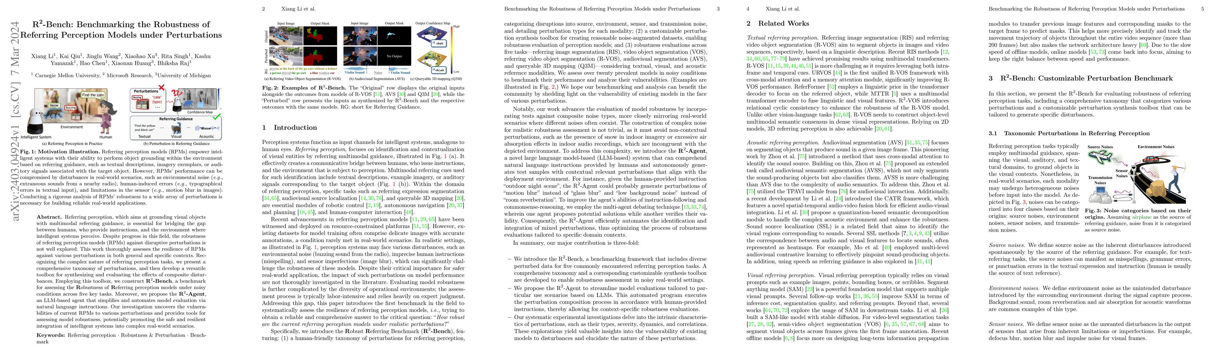 Thumbnail for $\text{R}^2$-Bench: Benchmarking the Robustness of Referring Perception
  Models under Perturbations