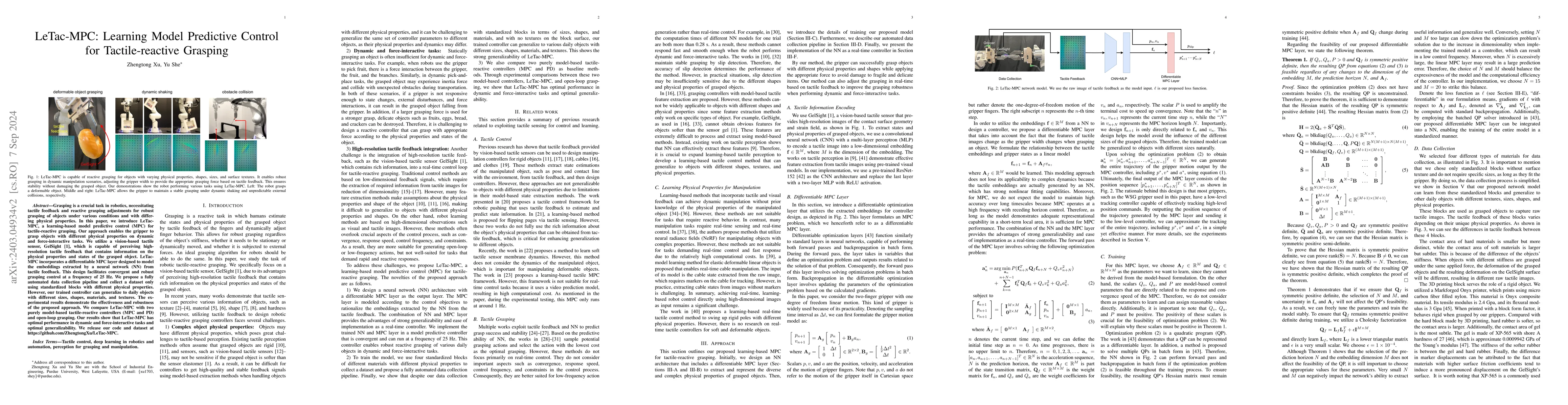 Thumbnail for LeTac-MPC: Learning Model Predictive Control for Tactile-reactive
  Grasping