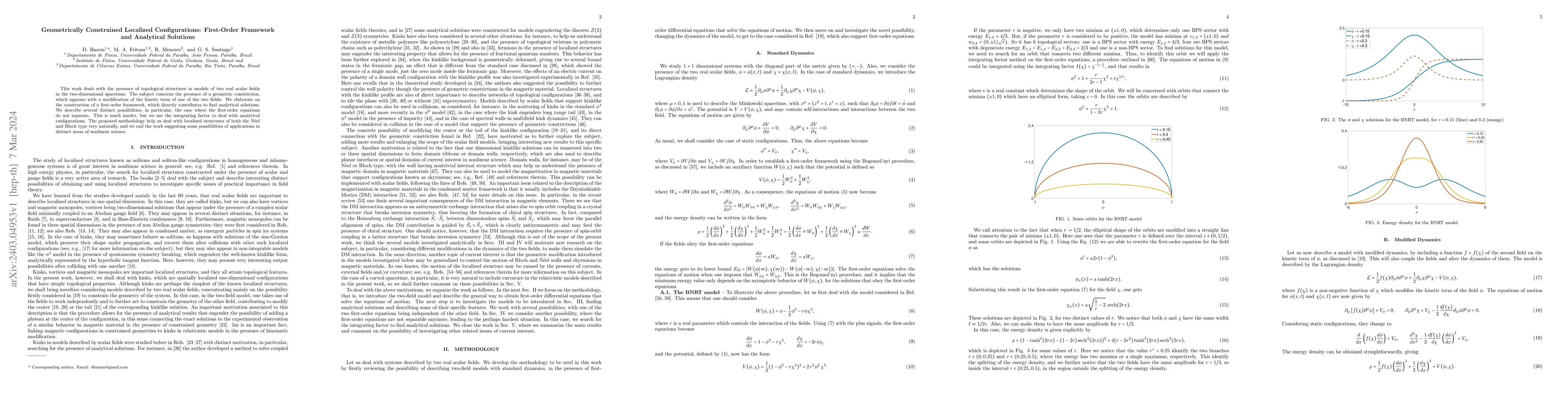 Thumbnail for Geometrically Constrained Localized Configurations: First-Order
  Framework and Analytical Solutions