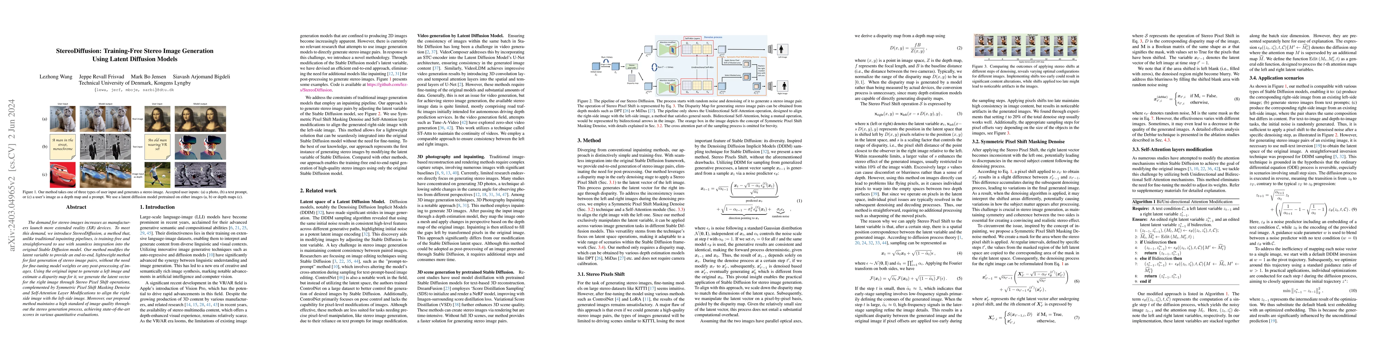 Thumbnail for StereoDiffusion: Training-Free Stereo Image Generation Using Latent
  Diffusion Models