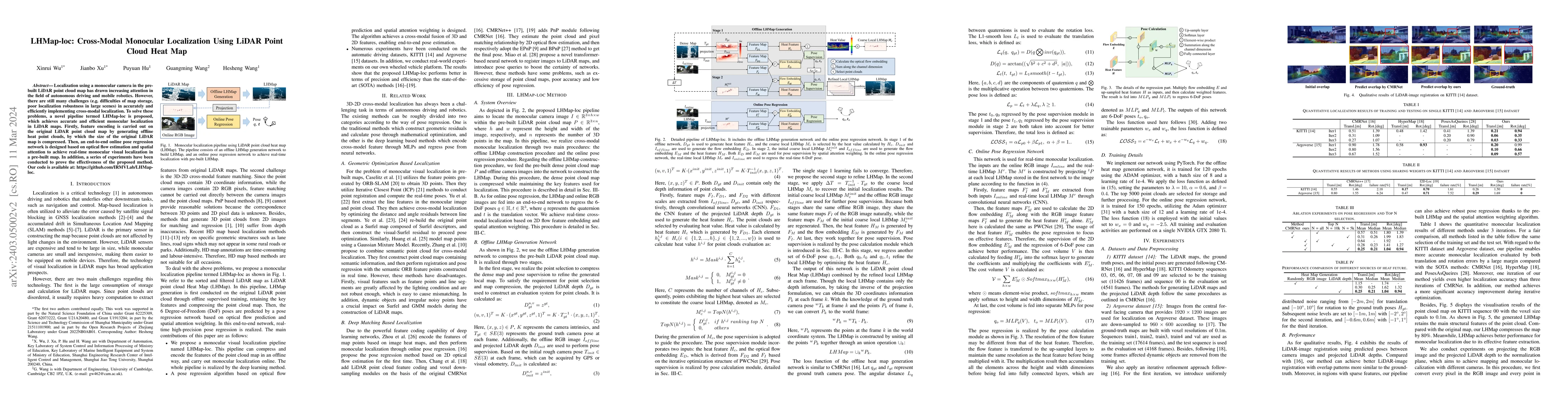 Thumbnail for LHMap-loc: Cross-Modal Monocular Localization Using LiDAR Point Cloud
  Heat Map