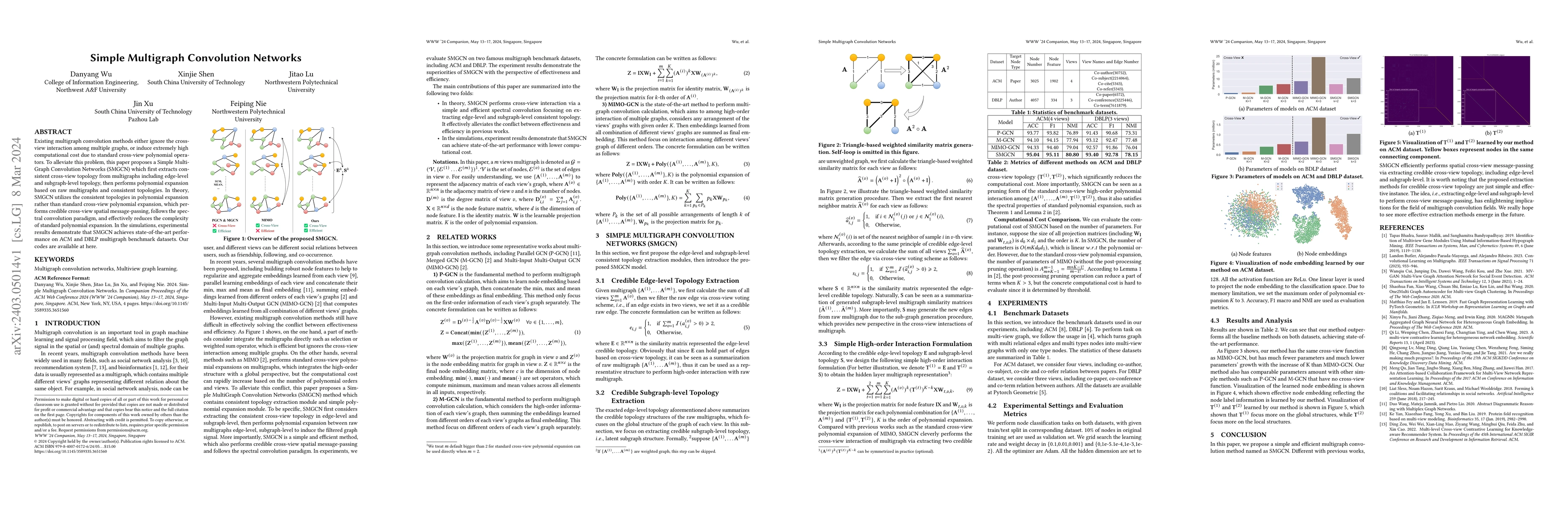 Thumbnail for Simple Multigraph Convolution Networks