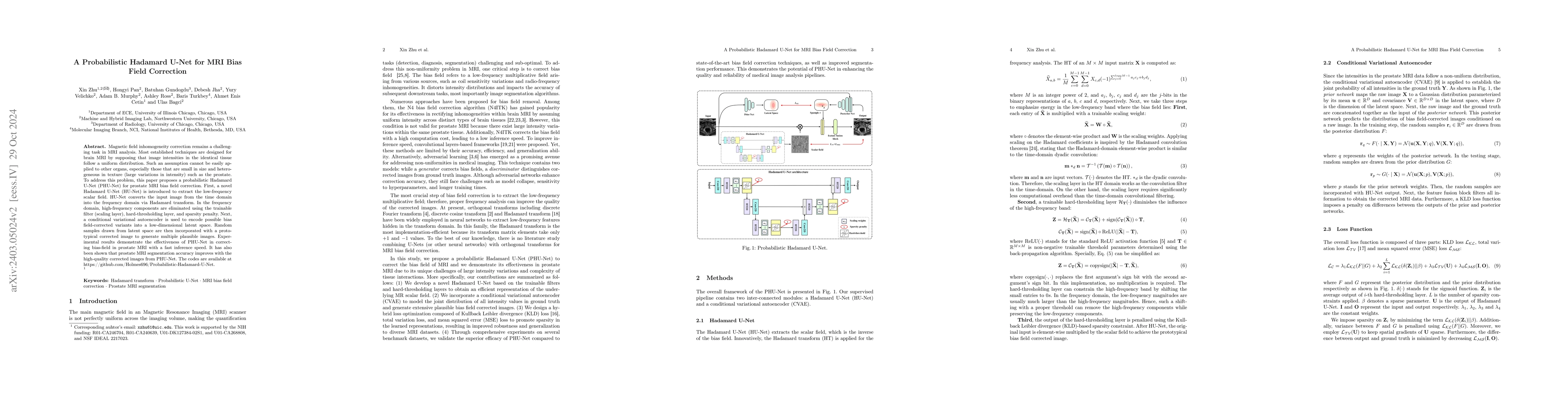 Thumbnail for A Probabilistic Hadamard U-Net for MRI Bias Field Correction