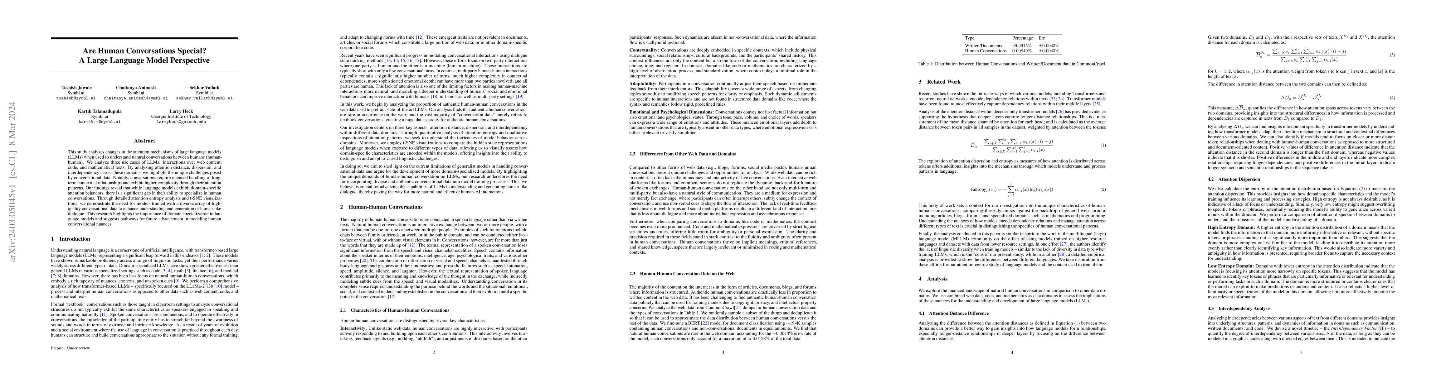 Thumbnail for Are Human Conversations Special? A Large Language Model Perspective