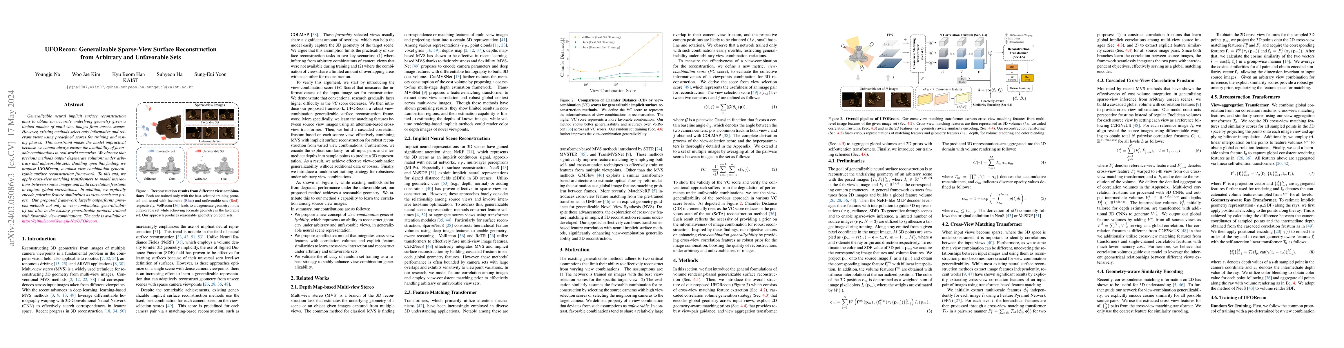 Thumbnail for UFORecon: Generalizable Sparse-View Surface Reconstruction from
  Arbitrary and UnFavOrable Sets