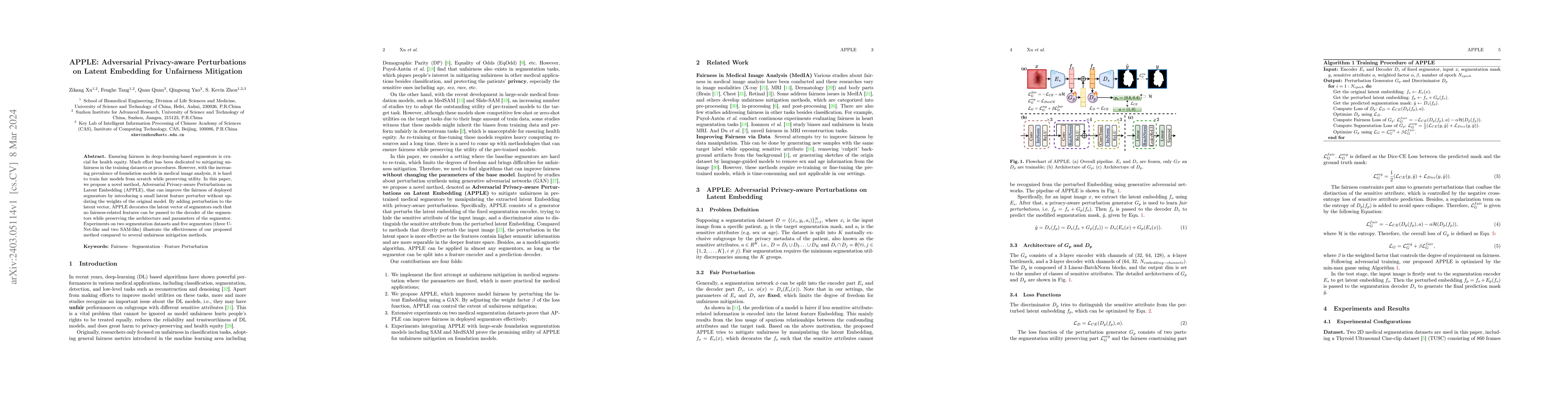 Thumbnail for APPLE: Adversarial Privacy-aware Perturbations on Latent Embedding for
  Unfairness Mitigation