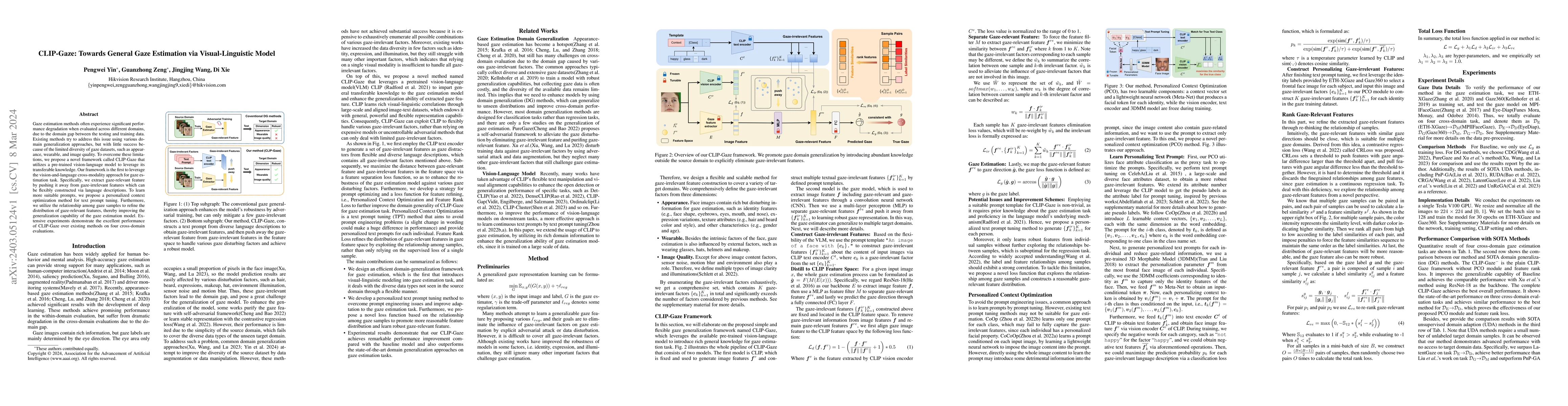 Thumbnail for CLIP-Gaze: Towards General Gaze Estimation via Visual-Linguistic Model
