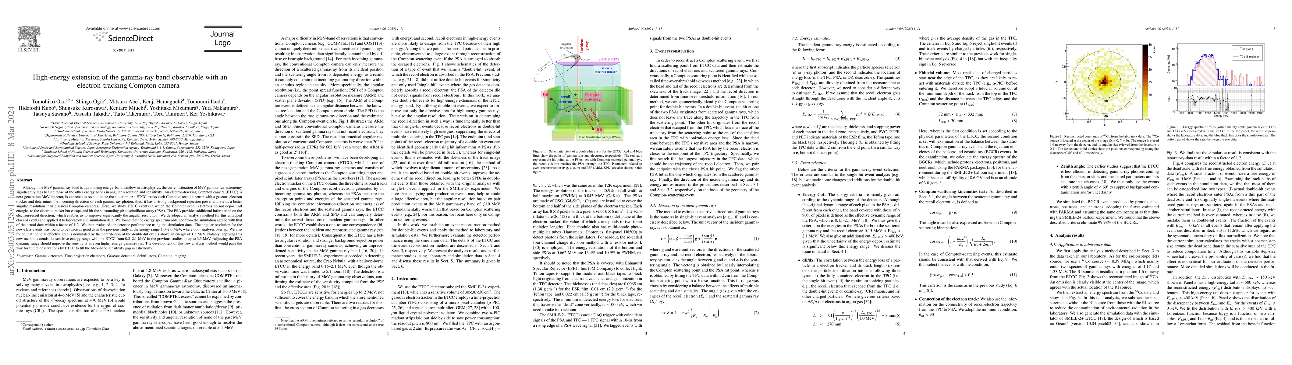 Thumbnail for High-energy extension of the gamma-ray band observable with an
  electron-tracking Compton camera