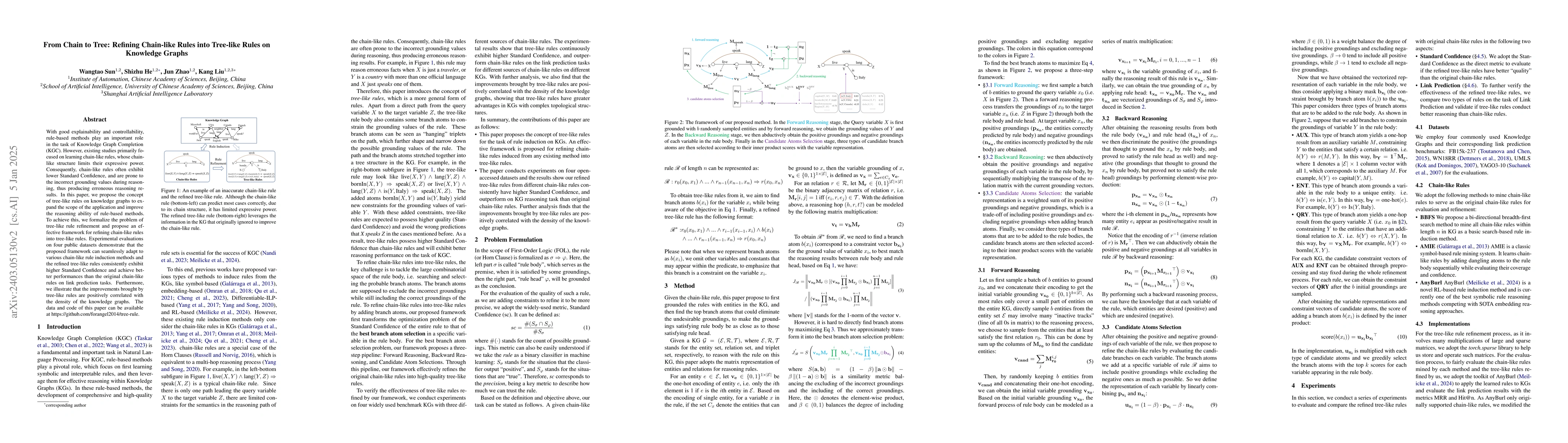Thumbnail for From Chain to Tree: Refining Chain-like Rules into Tree-like Rules on
  Knowledge Graphs