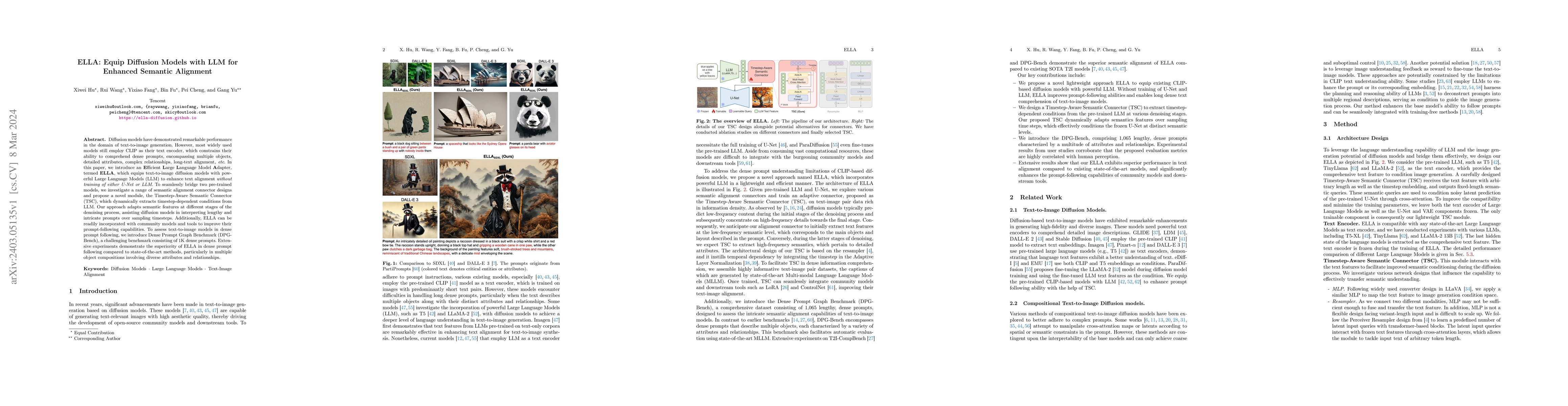 Thumbnail for ELLA: Equip Diffusion Models with LLM for Enhanced Semantic Alignment