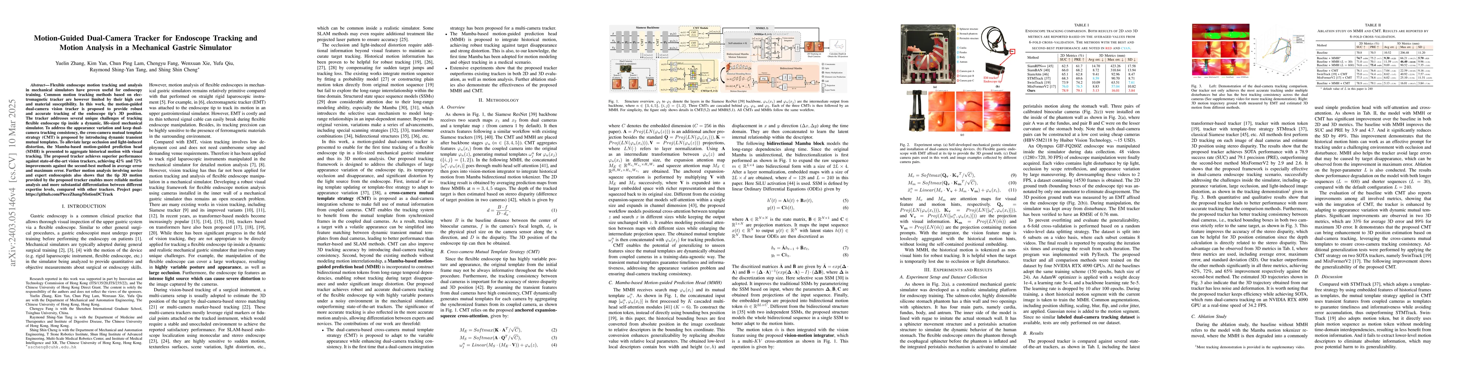 Thumbnail for Motion-Guided Dual-Camera Tracker for Low-Cost Skill Evaluation of
  Gastric Endoscopy