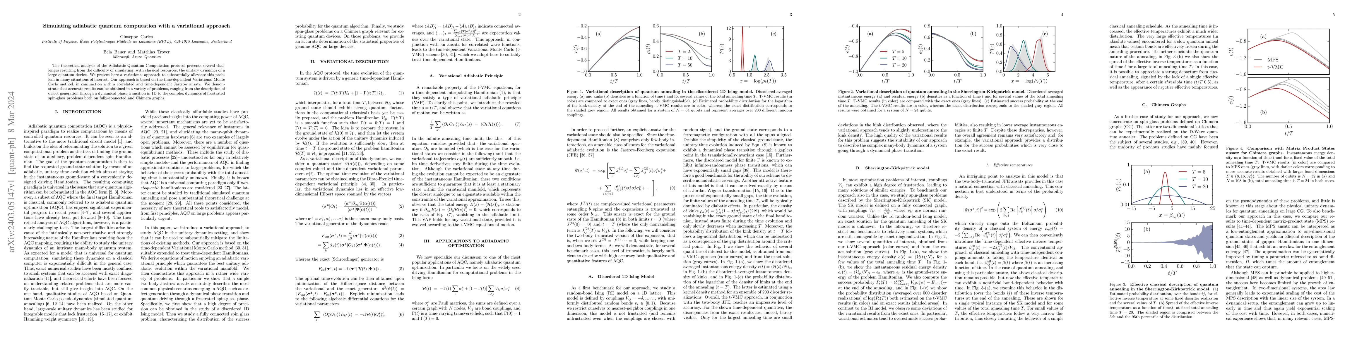 Thumbnail for Simulating adiabatic quantum computation with a variational approach