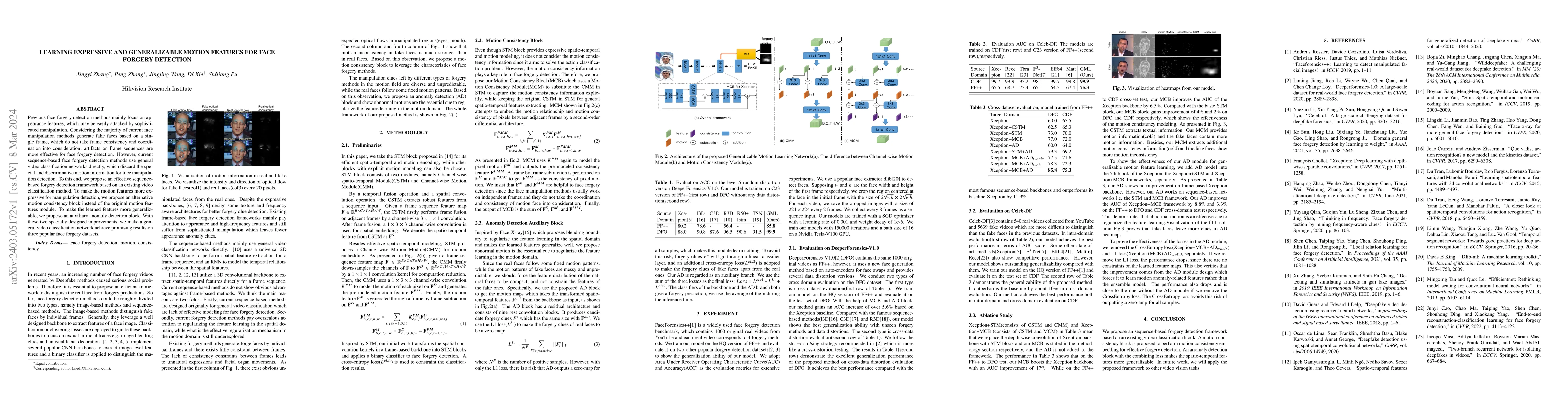 Thumbnail for Learning Expressive And Generalizable Motion Features For Face Forgery
  Detection