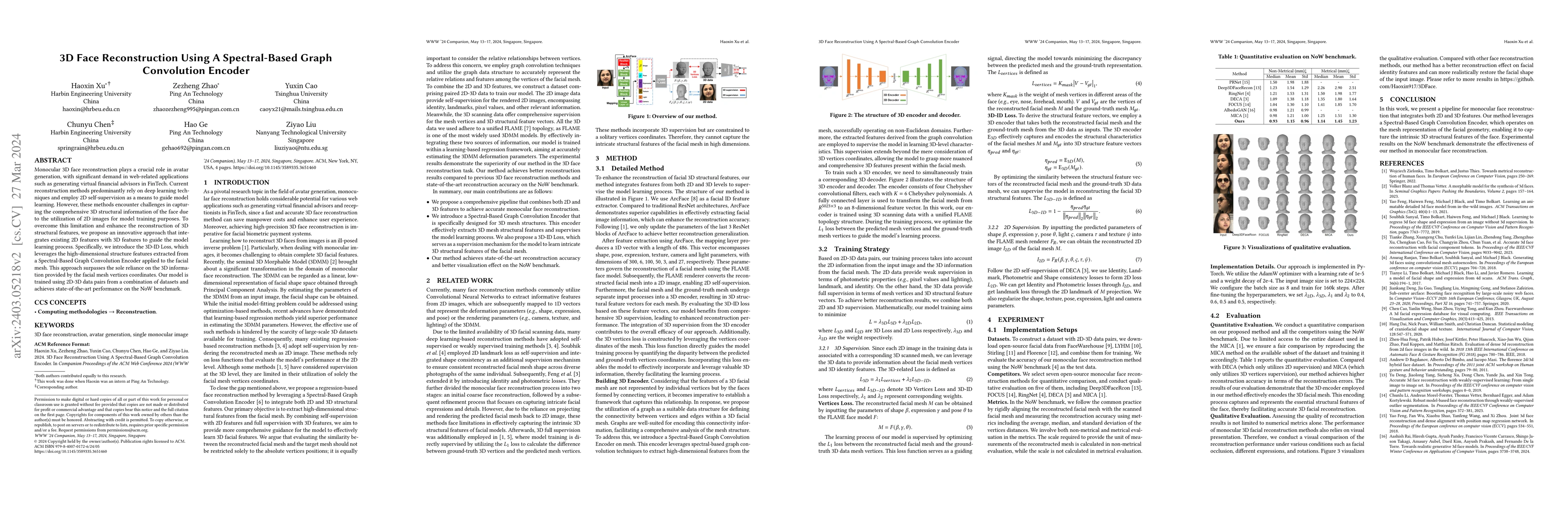 Thumbnail for 3D Face Reconstruction Using A Spectral-Based Graph Convolution Encoder