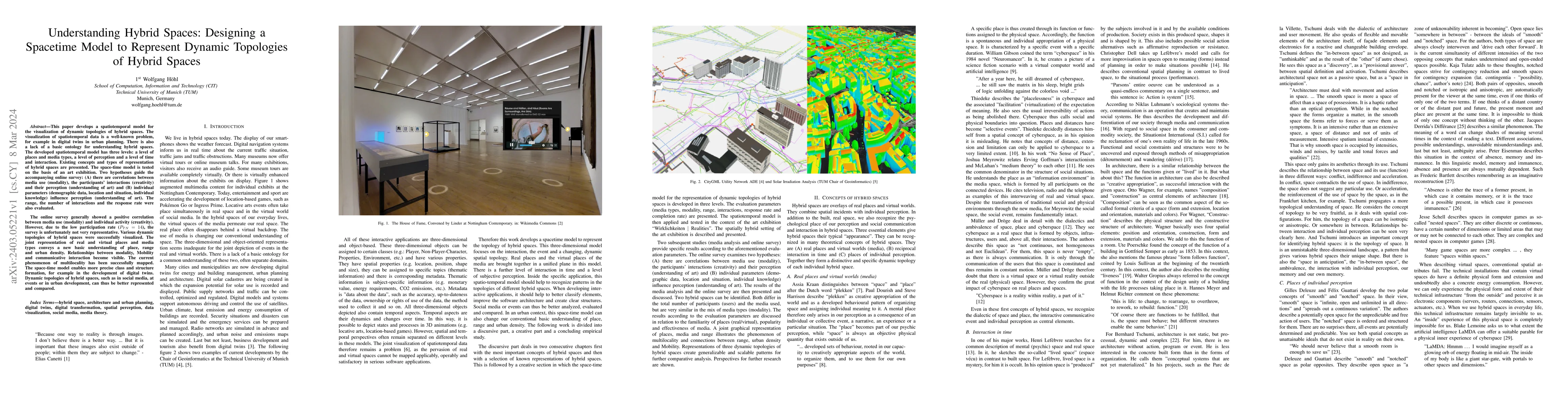 Thumbnail for Understanding Hybrid Spaces: Designing a Spacetime Model to Represent
  Dynamic Topologies of Hybrid Spaces