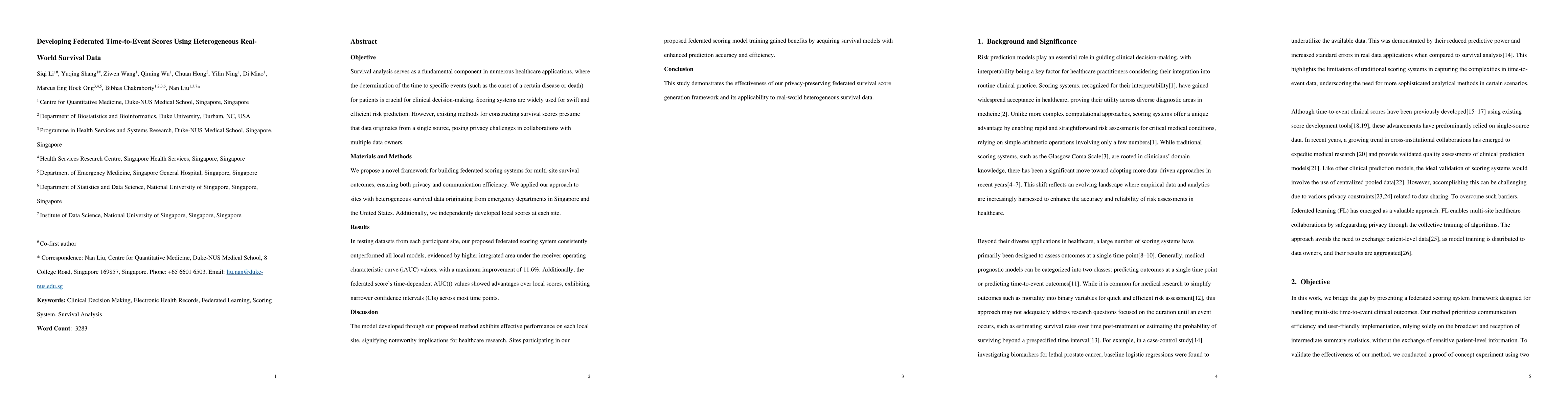 Thumbnail for Developing Federated Time-to-Event Scores Using Heterogeneous Real-World
  Survival Data