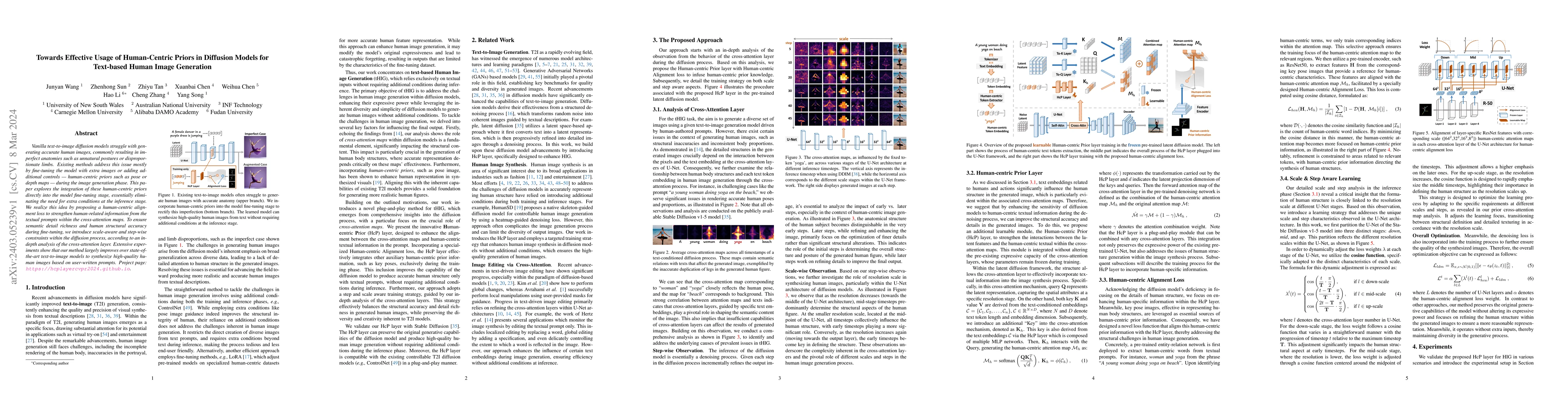 Thumbnail for Towards Effective Usage of Human-Centric Priors in Diffusion Models for
  Text-based Human Image Generation