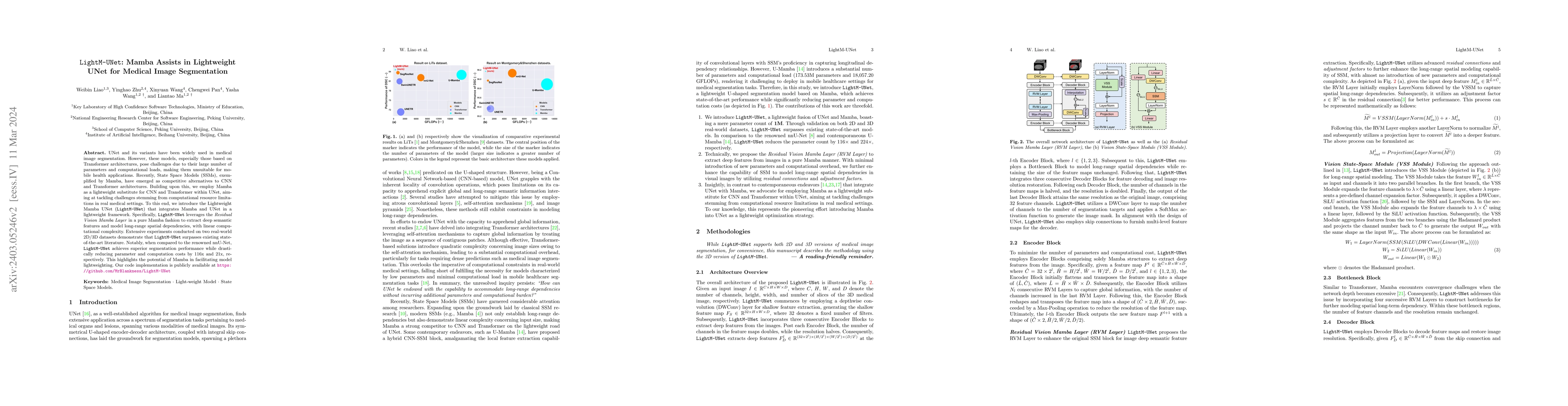 Thumbnail for LightM-UNet: Mamba Assists in Lightweight UNet for Medical Image
  Segmentation