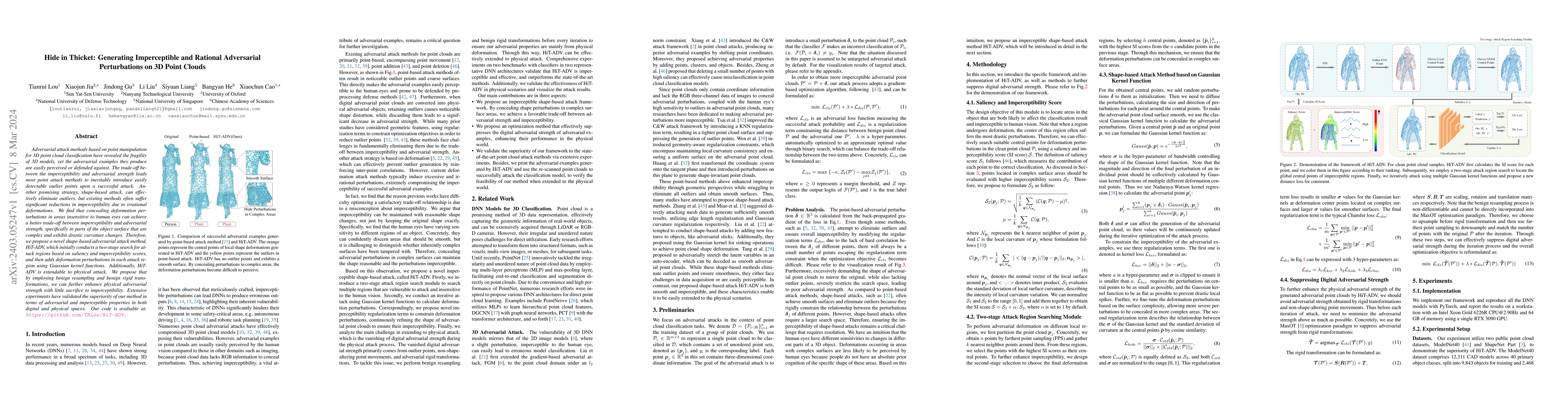Thumbnail for Hide in Thicket: Generating Imperceptible and Rational Adversarial
  Perturbations on 3D Point Clouds