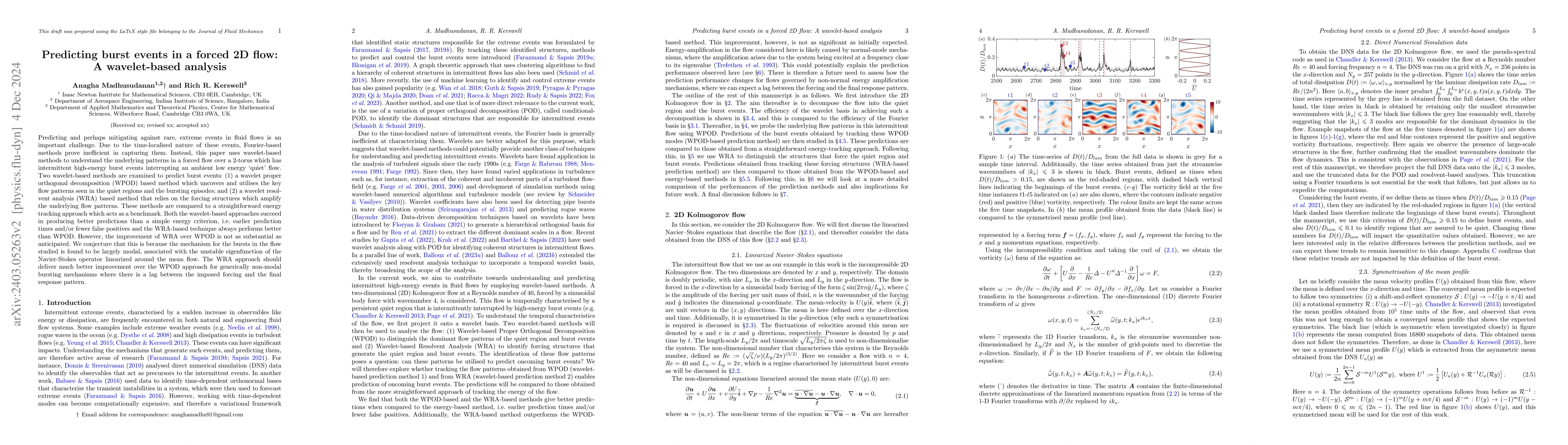 Thumbnail for Predicting burst events in a forced 2D flow: A wavelet-based analysis