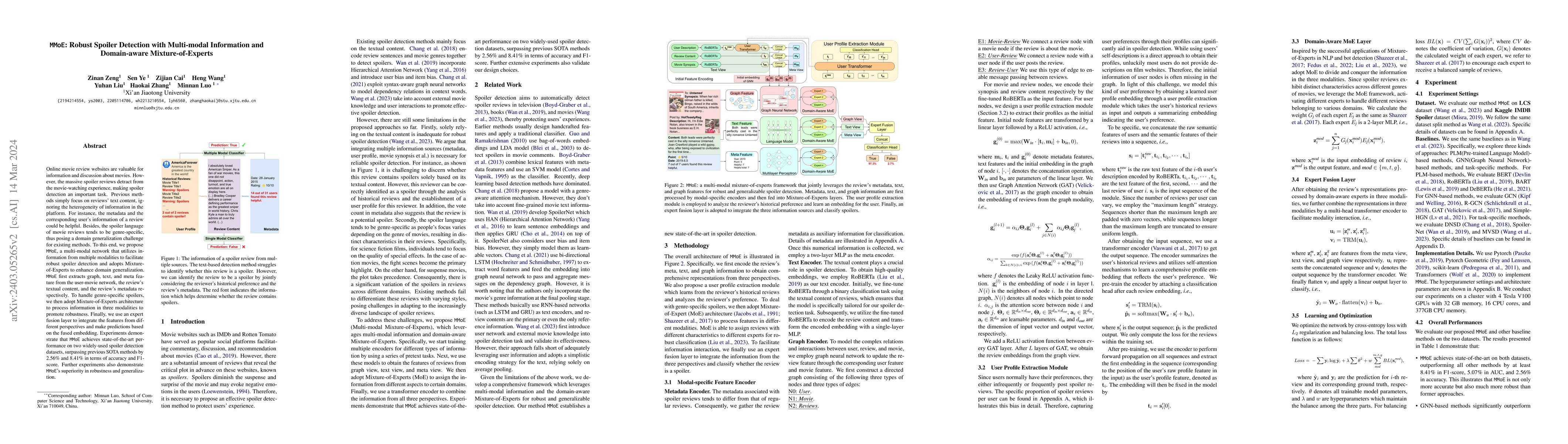 Thumbnail for MMoE: Robust Spoiler Detection with Multi-modal Information and
  Domain-aware Mixture-of-Experts
