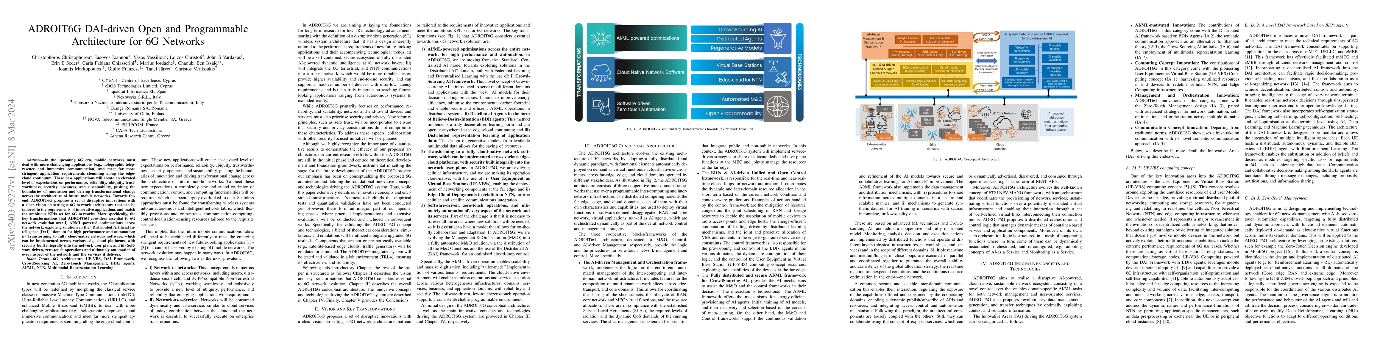 Thumbnail for ADROIT6G DAI-driven Open and Programmable Architecture for 6G Networks