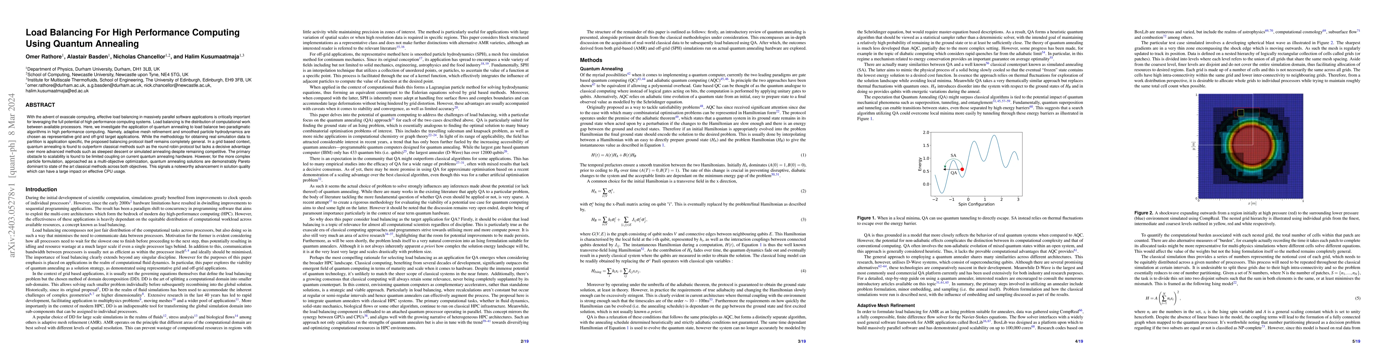 Thumbnail for Load Balancing For High Performance Computing Using Quantum Annealing