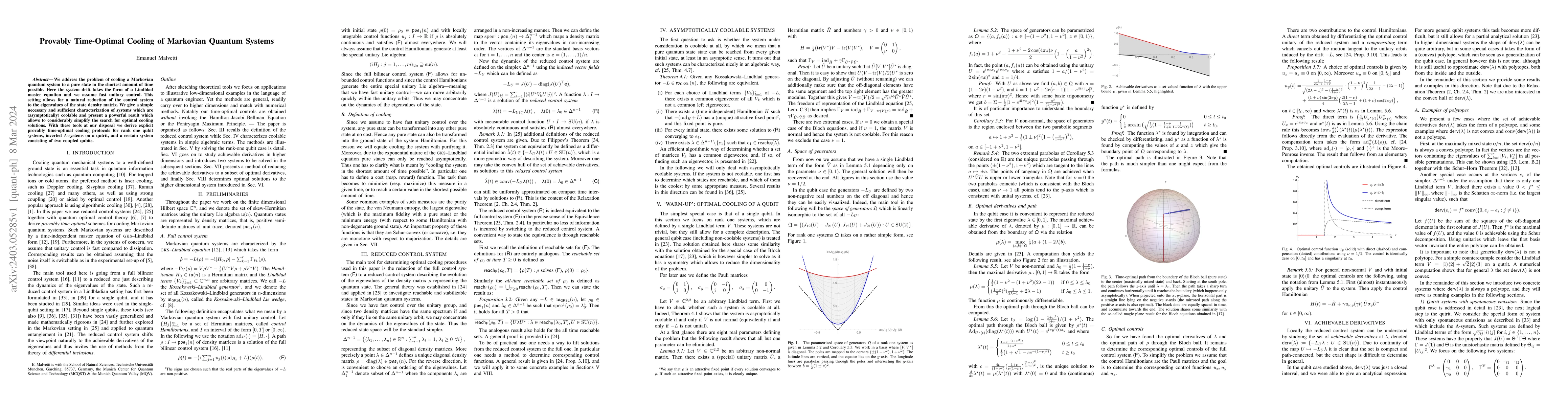 Thumbnail for Provably Time-Optimal Cooling of Markovian Quantum Systems