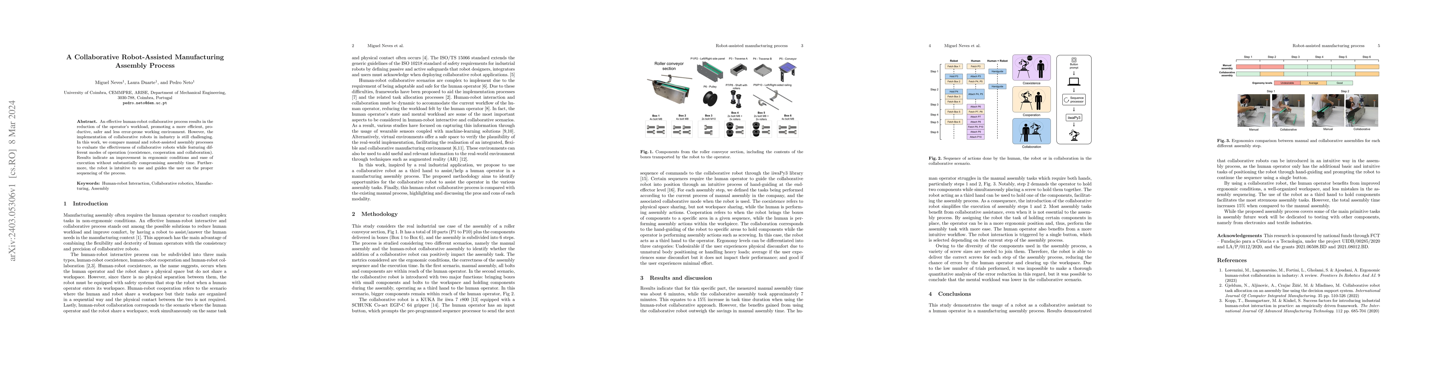 Thumbnail for A Collaborative Robot-Assisted Manufacturing Assembly Process