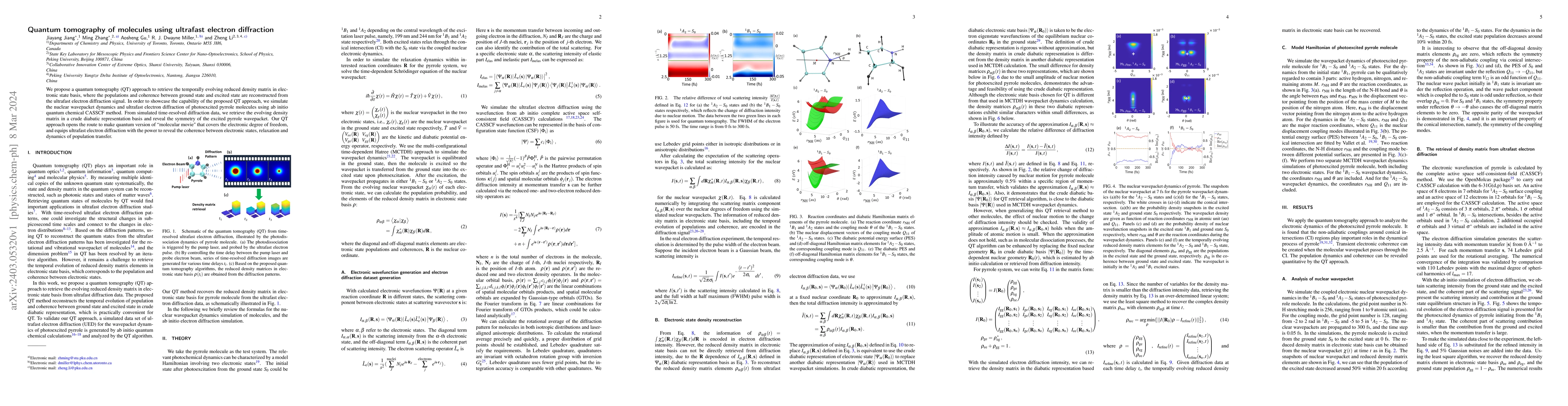 Thumbnail for Quantum tomography of molecules using ultrafast electron diffraction