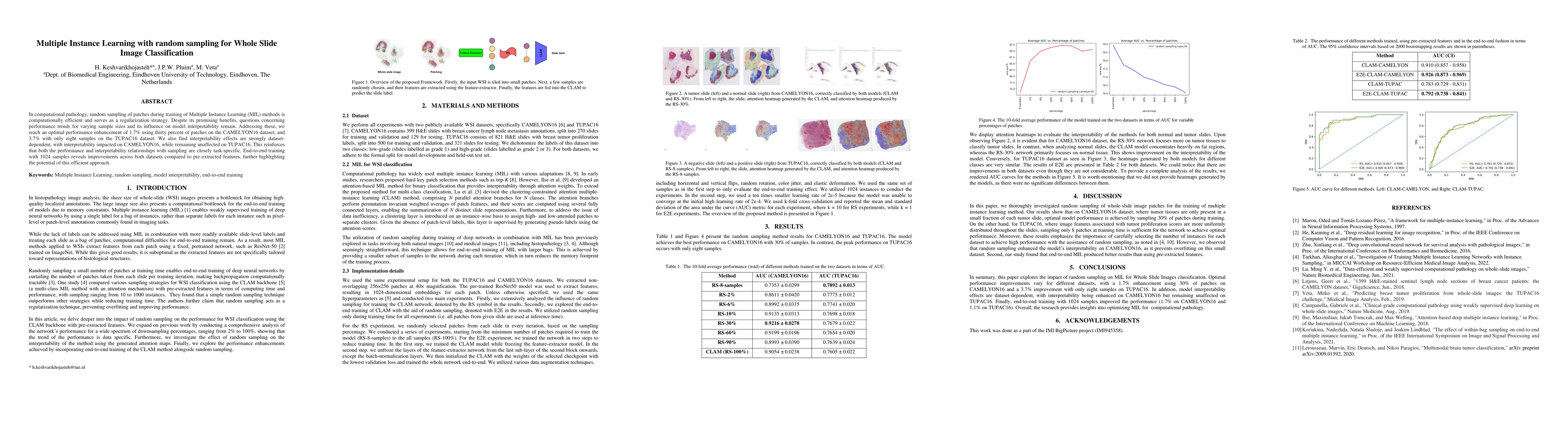 Thumbnail for Multiple Instance Learning with random sampling for Whole Slide Image
  Classification