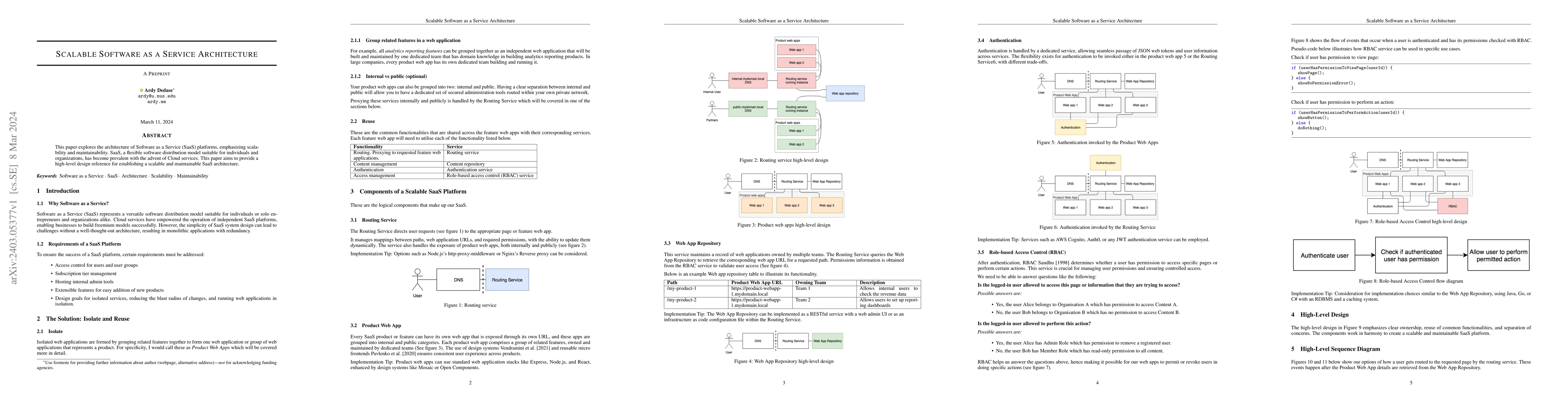 Thumbnail for Scalable Software as a Service Architecture