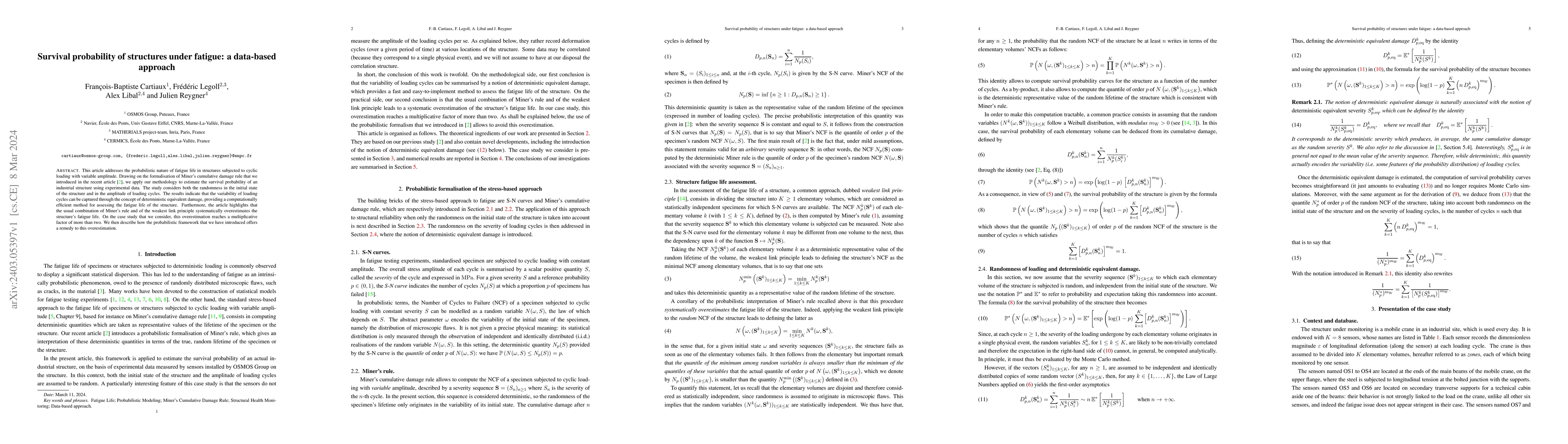 Thumbnail for Survival probability of structures under fatigue: a data-based approach