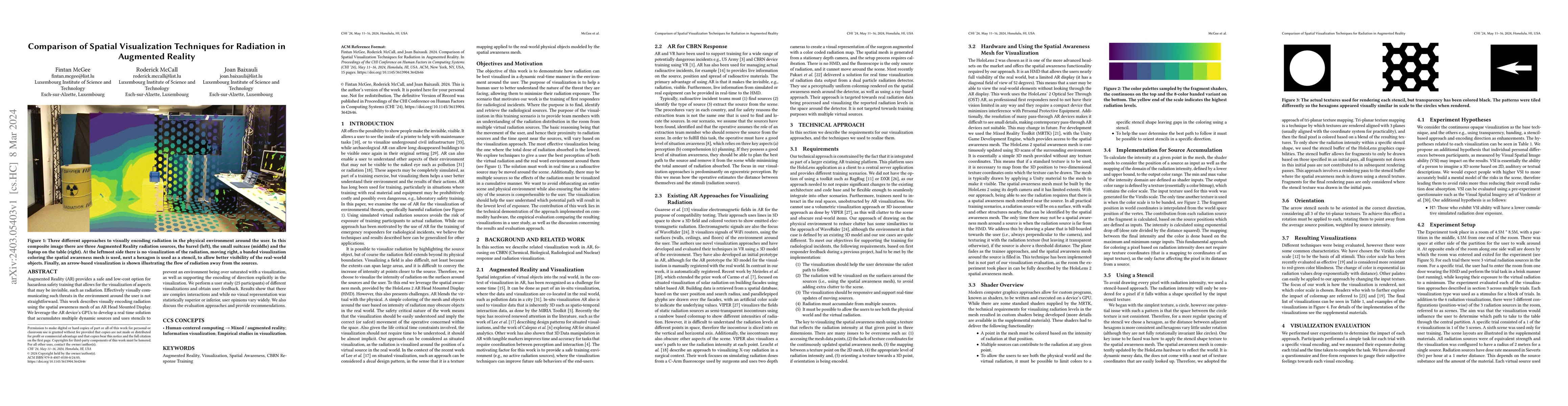 Thumbnail for Comparison of Spatial Visualization Techniques for Radiation in
  Augmented Reality