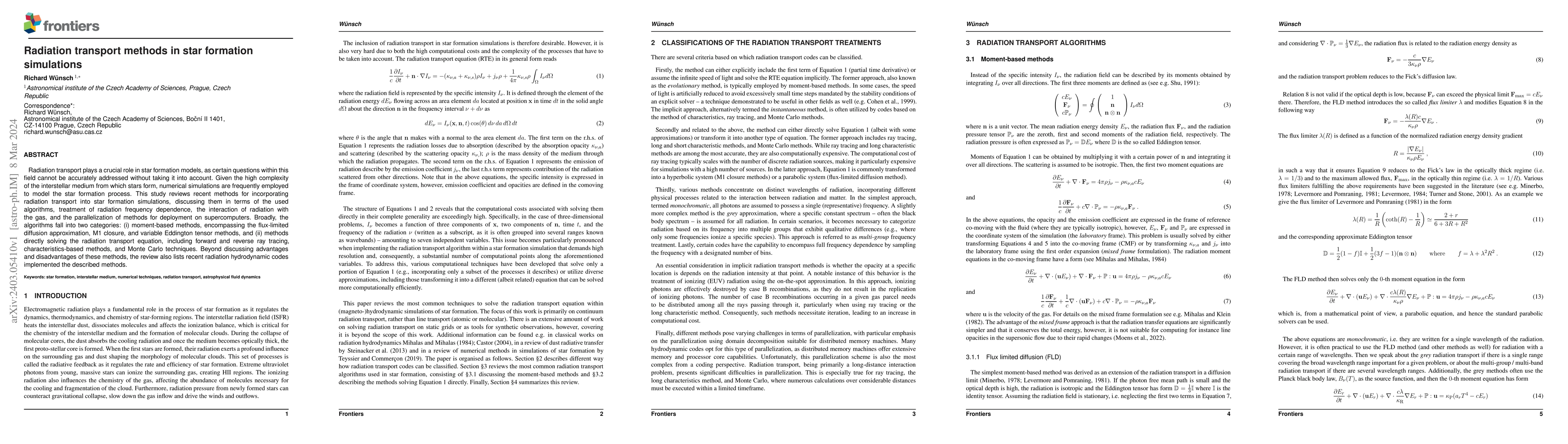 Thumbnail for Radiation transport methods in star formation simulations